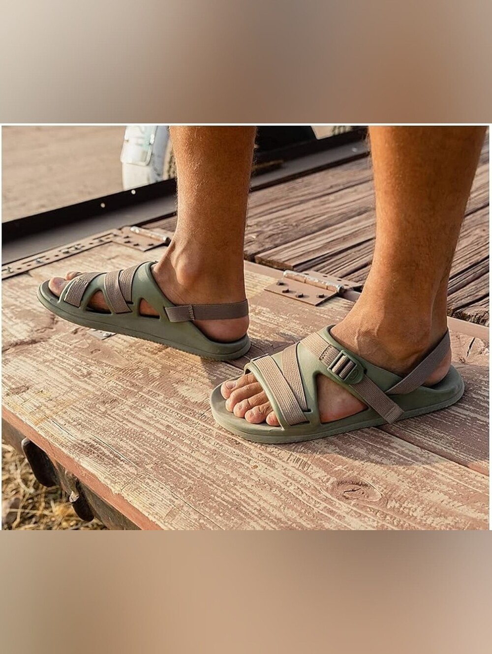 Chaco Men’s Size 12 Olive Green Adjustable Sport Hiking Sandals